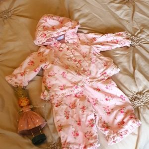 Corduroy floral baby outfit